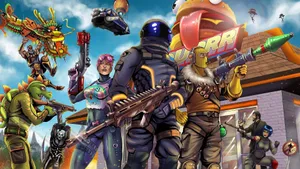 Cool Fortnite Cartoon Background Wallpaper