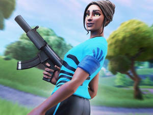 Cool Girl Fortnite Thumbnail Wallpaper