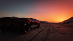 Cool Gta Sports Car Sunset Wallpaper