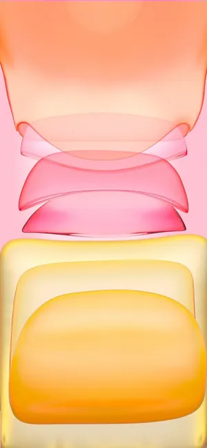 Cool Iphone 11 Orange Pink Yellow Blobs Wallpaper