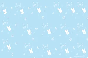 Cool Light Blue Bunny Wallpaper