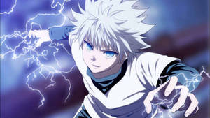 Cool Lightning Power Killua Aesthetic Wallpaper