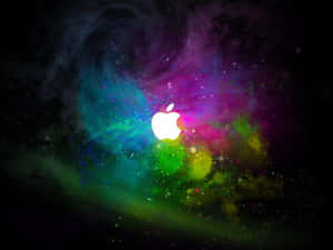 Cool Mac Logo Cyan And Magenta Wallpaper