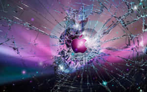 Cool Monitor Apple Shattered Glass Wallpaper