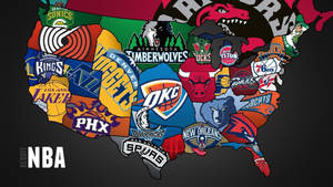 Cool Nba Team Map Wallpaper