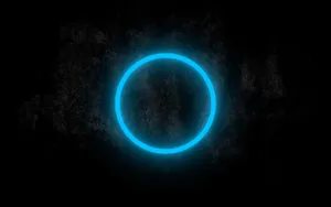 Cool Neon Blue Circle Wallpaper