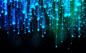 Cool Neon Blue Drops Wallpaper