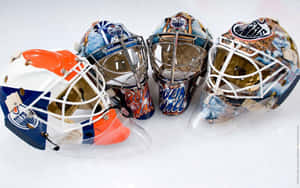 Cool Nhl Hockey Helmets Wallpaper