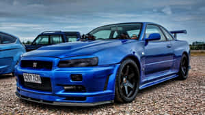 Cool Nissan Skyline Gtr With Black Rims Wallpaper