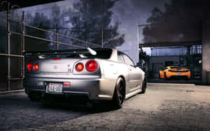 Cool Nissan Skyline With Mclaren Mp4 12c Wallpaper