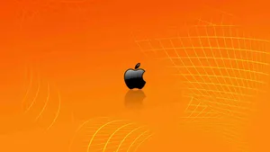 Cool Orange Apple Logo Wallpaper