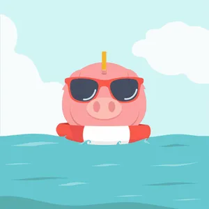 Cool Piggy With Sunglasses Wallpaper