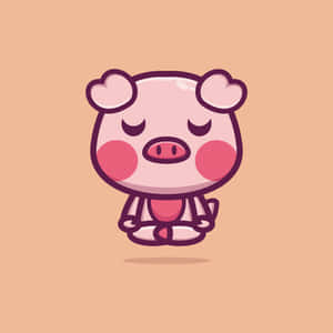 Cool Piggy Yoga Pose Wallpaper