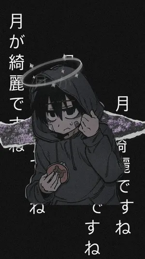 Cool Sad Boy With Halo Wallpaper