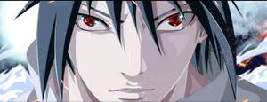 Cool Sasuke Sharingan Close-up Wallpaper