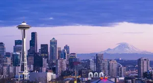 Cool Seattle In Blue Aesthetic Wallpaper