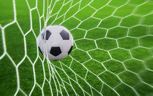 Cool Soccer Ball Goal Shot Wallpaper