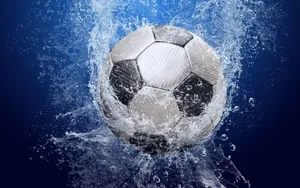 Cool Soccer Ball Water Splash Wallpaper