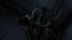 Cool Space Alien Fight Wallpaper