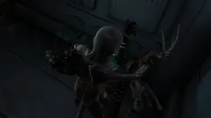 Cool Space Alien Fight Wallpaper