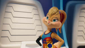 Cool Space Jam Lola Bunny Wearing Jersey Wallpaper