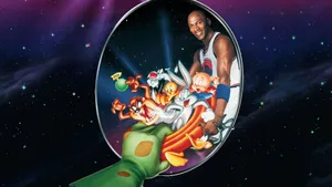 Cool Space Jam Looney Tunes With Michael Jordan Wallpaper