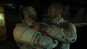 Cool Space Two Astronauts Wallpaper