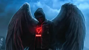 Cool Supreme Black Angel Wallpaper