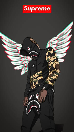 Cool Supreme Merchandise Wings Wallpaper