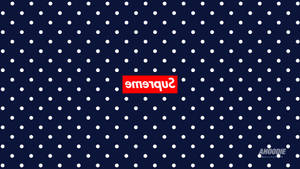 Cool Supreme White Polka Dot Wallpaper