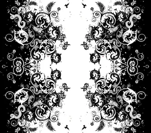 Cool Swirl Black And White Pattern Wallpaper