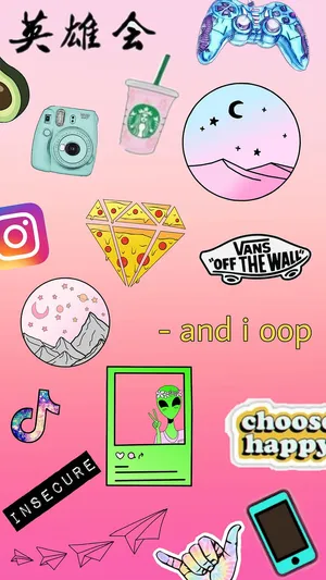 Cool Teenager Culture Collage Wallpaper