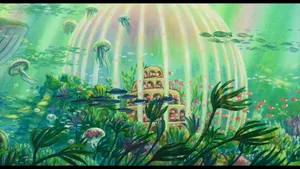Cool Underwater Kingdom Gake No Ue No Ponyo Wallpaper