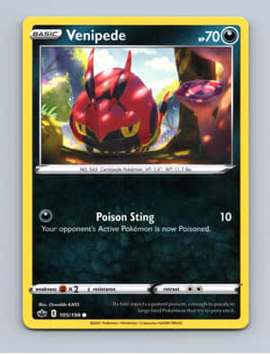 Cool Venipede Pokemon Card Wallpaper