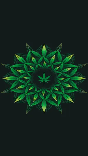 Cool Weed Flower Illusion Wallpaper