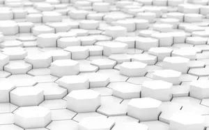 Cool White Hexagonal Flooring Wallpaper