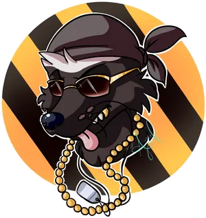 Cool Wolf Gangster Cartoon Wallpaper