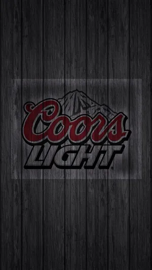 Coors Light Logo Painted On A Wooden Door Wallpaper