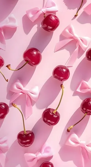 Coquette Cherry Aesthetic Wallpaper