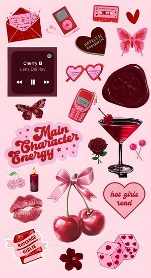 Coquette Cherry Aesthetic Wallpaper
