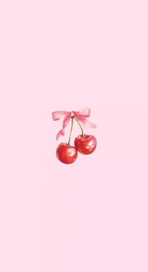 Coquette Cherry Art Wallpaper