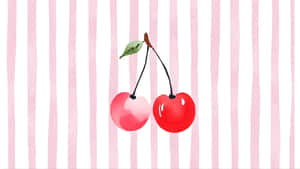 Coquette Cherry Illustration Wallpaper
