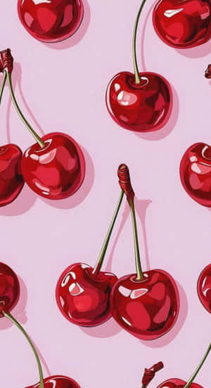 Coquette Cherry Pattern Wallpaper