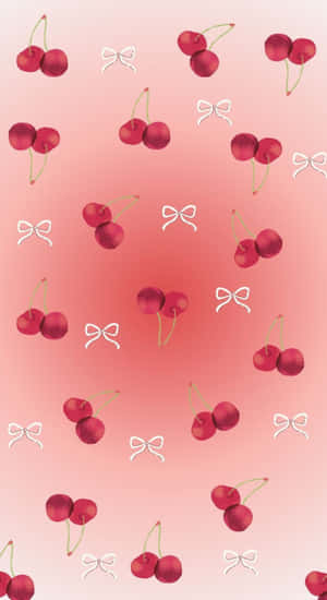 Coquette Cherry Pattern Wallpaper