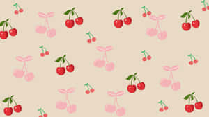 Coquette Cherry Pattern Wallpaper