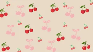 Coquette Cherry Pattern Wallpaper