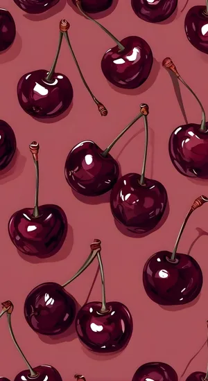 Coquette Cherry Pattern Wallpaper