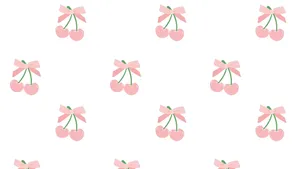 Coquette Cherry Pattern Wallpaper