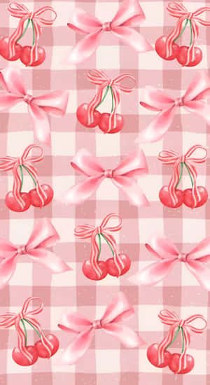 Coquette Cherry Pattern Wallpaper