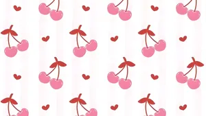 Coquette Cherry Pattern Wallpaper